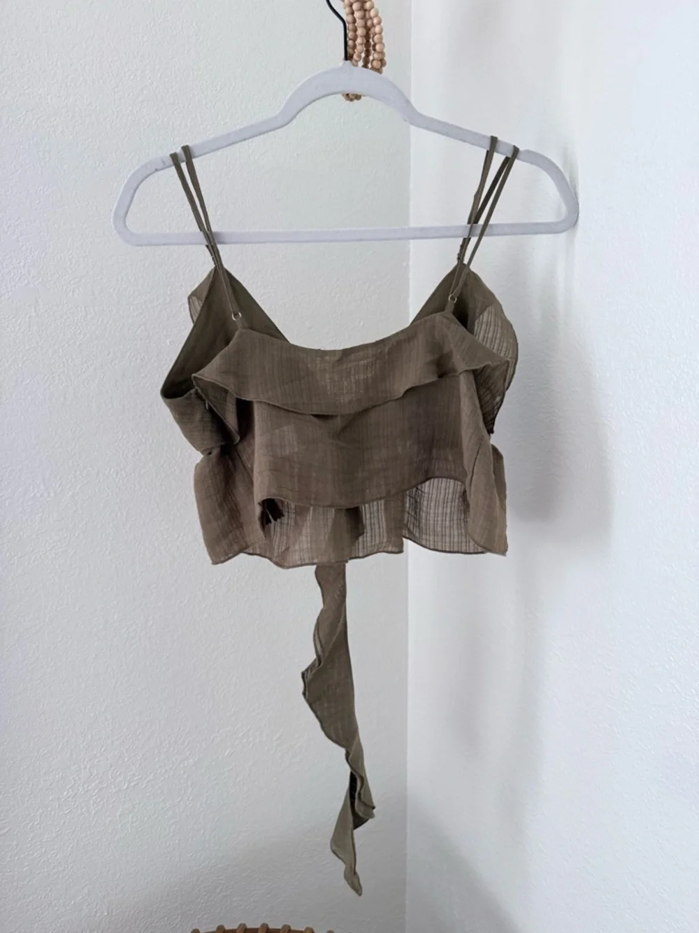 Zara Cropped Ruffle Tank - Picture 6 of 7